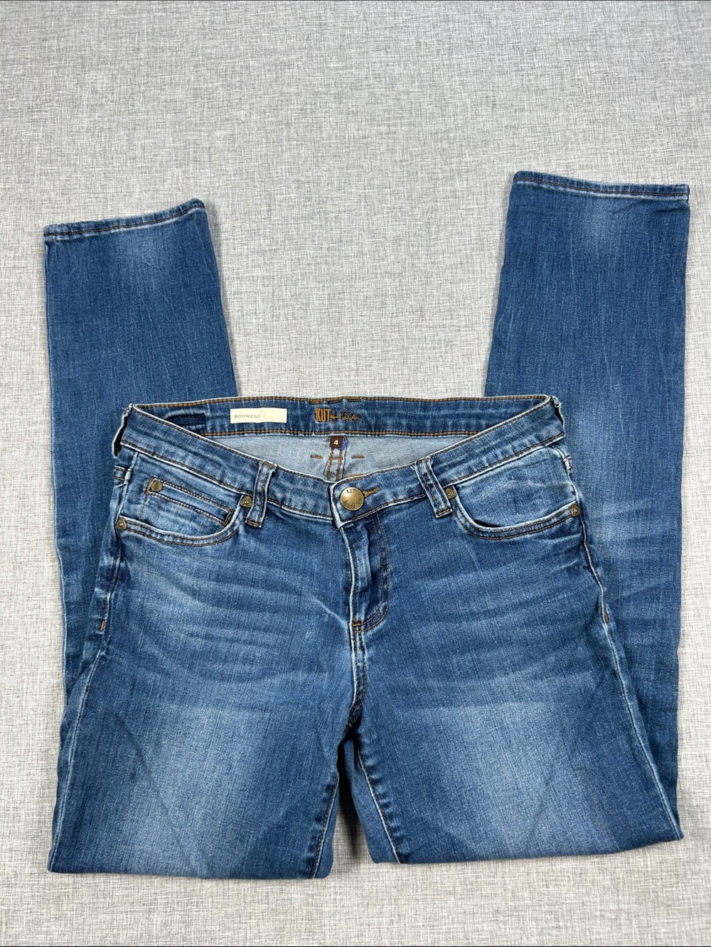 KUT from the Kloth Boyfriend Jeans Womens 4 Medium Wash Stretch Denim
